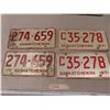 Image 3 : 4 pair of Sk license plates