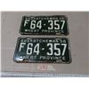 Image 1 : Pair of 1956 Sk License plates