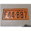 Image 2 : Pair of 1950 SK license plates F44-887