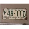 Image 2 : Lot of 2 1955 SK golden jubliee license plates