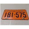 Image 2 : 1963 Sk license plate 181-575