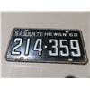 Image 2 : 1960 Sk license plate 214-359