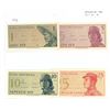 Image 1 : Indonesia. Lot of 4 notes issued by the Bank of Indonesia in 1964. Includes 1 Sen, 5 Sen, 10 Sen & 2