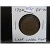 Image 1 : 1920 Canadian Large Cent. Last large cent issued. EF-40.