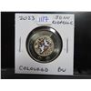 Image 1 : 2023 Jean Riopelle $2 Toonie. Coloured. BU from an original Royal Canadian Mint roll.