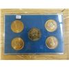 Image 1 : Complete Collection of 5 1992 Labatt Briar brass medals that celebrate Saskatchewan curlers includin