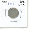 Image 1 : 1918 silver Canadian Ten Cent.
