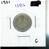 Image 1 : 1931 silver Canadian Ten Cent.