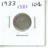 Image 1 : 1933 silver Canadian Ten Cent.