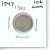 Image 1 : 1947 silver Canadian Ten Cent.