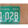 Image 3 : two 1969 sask license plates one farm plate