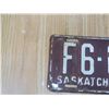 Image 2 : two 1949 sask license plates one farm plate