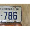 Image 3 : 1961 sask farm license plate and 1963 sask farm license plate