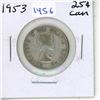 Image 1 : 1953 silver Canadian Twenty-Five Cent.