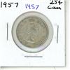 Image 1 : 1957 silver Canadian Twenty-Five Cent.
