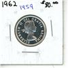 Image 1 : 1962 silver Canadian Twenty-Five Cent.