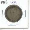 Image 1 : 1918 silver Canadian Fifty Cents.