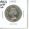 Image 1 : 1953 silver NSF SD Canadian Fifty Cents.