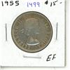 Image 1 : 1955 silver Canadian Fifty Cents.