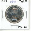 Image 1 : 1957 silver Canadian Fifty Cents.