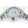 Image 9 : Rolex Ladies Stainless Steel Emerald and Diamond Datejust Wristwatch