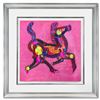 Image 1 : Lu Hong "Chinese Zodiac - Metal Horse" Original Mixed Media on Paper