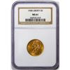 Image 1 : 1908 $5 Liberty Head Half Eagle Gold Coin NGC MS61