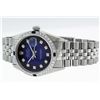Image 9 : Rolex Mens Stainless Steel Blue Vignette Sapphire and Diamond Datejust Wristwatch