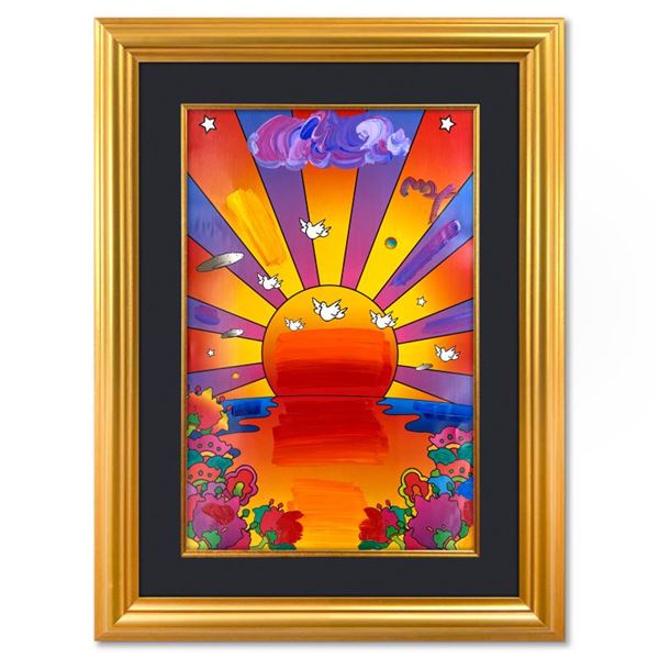 Peter Max "Sunrise 2000" Original Mixed Media on Paper