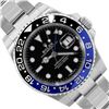 Image 2 : Rolex Mens Stainless Steel "Batman" GMT Master 2 Wristwatch With Rolex Box And Card