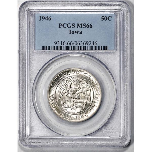 1946 Iowa Statehood Centennial Commemorative Half Dollar Coin PCGS MS66