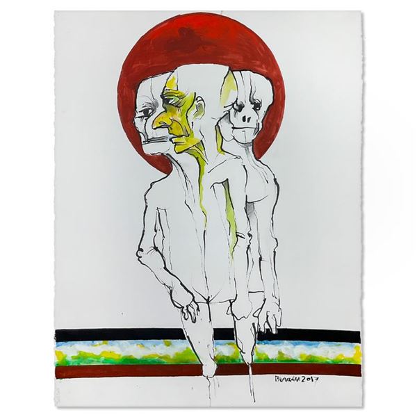 Milton Berwin (1925-2023) Original Painting on Paper