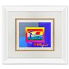 Image 1 : Peter Max "Rainbow Umbrella Man" Original Mixed Media on Paper
