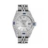 Rolex Ladies Stainless Steel Sapphire and Diamond Datejust Wristwatch