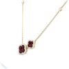 Image 3 : 14KT Yellow Gold 2.43 ctw Ruby and Diamond Necklace