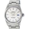 Rolex Men's Stainless Steel Silver Index Datejust Wristwatch