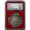 Image 1 : 1860-O $1 Seated Liberty Dollar Coin NGC Vaultbox Series 5 Red Core w/Box