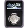 Image 2 : 1753P q Bolivia 8 Reales Silver Coin NGC Excavation Recovery AU VaultBox Unvaulted