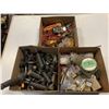Image 1 : 3 BOXES OF ASSORTED FASTENERS, ELECTRICAL TOOLS AND TESTERS AND MORE