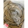Image 2 : MARBLE LAZY SUSAN, GLASS CHIP AND DIP SET AND PUNCH BOWL SET