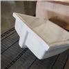 Image 3 : WHITE PORCELAIN UNDERMOUNT SINK, APPROX. 17" X 17" X 8"