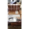 Image 1 : BLACK 15" VERSATILE DESKTOP SHELF RISER, SMALL GLASS DESKTOP WHITEBOARD AND DUAL MONITOR DESK STAND