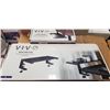 Image 1 : BLACK 22" VERSATILE DESKTOP SHELF RISER AND HEIGHT ADJUSTABLE CLAMP ON SET FOR CUSTOM WOOD TRAY - 2 