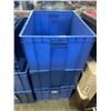 Image 2 : FIVE LARGE BLUE STACKING PLASTIC BINS