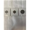 Image 2 : 3 CANADIAN CONS - LARGE CENT (LAST PRODUCED); FIRST SMALL CENT, SMALL NICKEL .925 SILVER