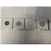 Image 2 : 4 - 1962 CANADIAN COINS 1 CENT TO 25 CENT .800 SILVER