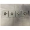 Image 2 : 4 - 1951 CANADIAN COINS SILVER (.800) 25 CENT AND 10 CENT PLUS BOTH TYPES 1951 NICKELS