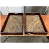 Image 1 : TWO BAMBOO TRAYS