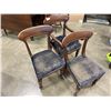 Image 2 : SET OF 3 ANTIQUE EMPIRE STYLE CHAIRS