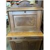 Image 2 : ANTIQUE DROPFRONT ROLLING CABINET